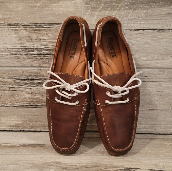 Born Brown Leather Boat Shoes - Picture 5 of 14